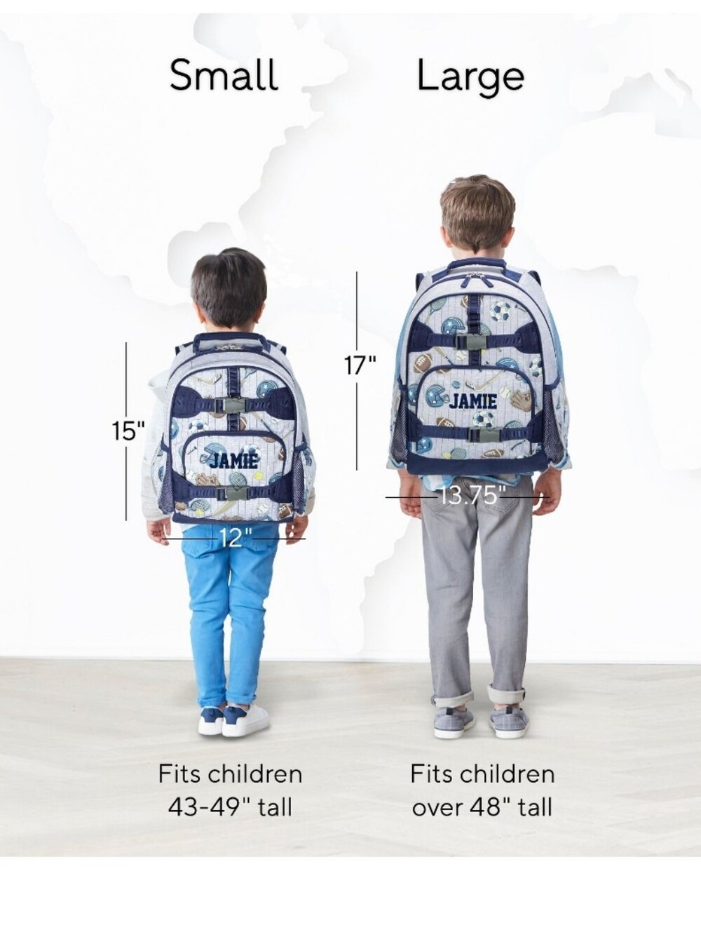 **SALE**Pottery Barn Kids Mackenzie Large Backpack Sports Glow In Dark School - Picture 7 of 10
